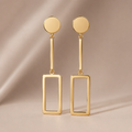Metatrimdaily™ Linear Frame Geometric Drop Earrings