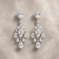 Metatrimdaily™ Crystal Cascade Chandelier Earrings